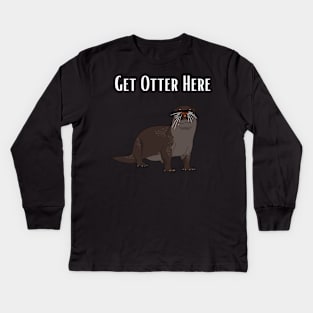 Animal Otter Pun Kids Long Sleeve T-Shirt